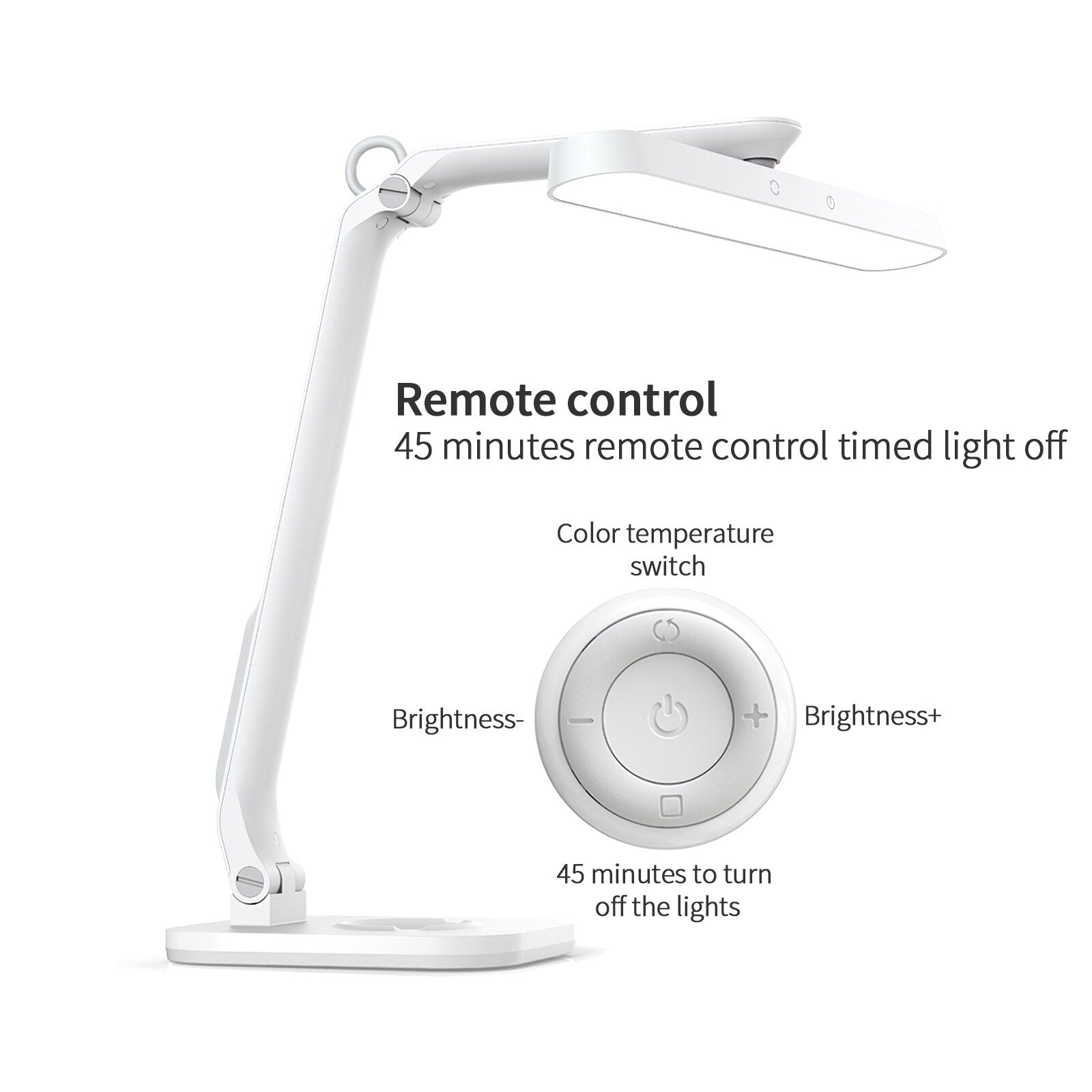 Foldable LED Night Lights Dimmable Remote Control Built-In Lithium Battery USB Charging Natural Warm White Desk Lamp For Bedroom