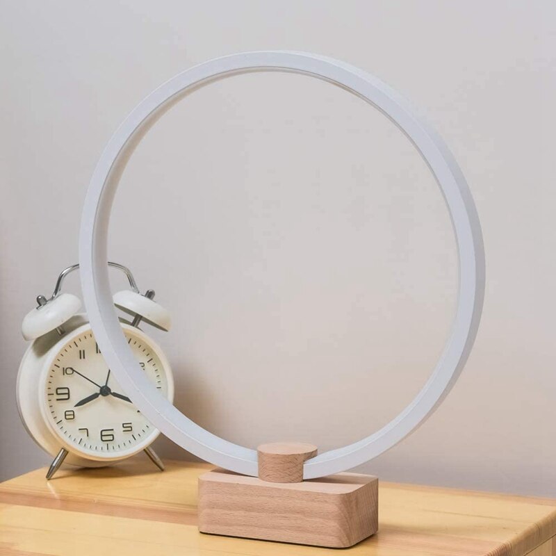 LED Wood Table Light Desk Lamp Modern USB Dimmable Bedside Night Lights For Bedroom Living Creative Home Lighting Decor