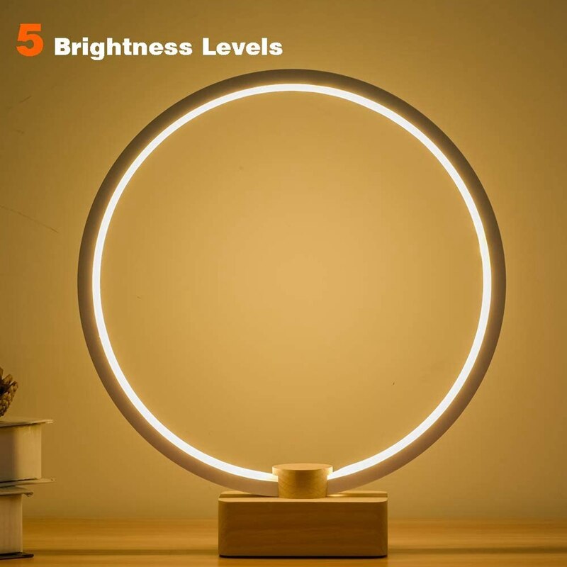 LED Wood Table Light Desk Lamp Modern USB Dimmable Bedside Night Lights For Bedroom Living Creative Home Lighting Decor