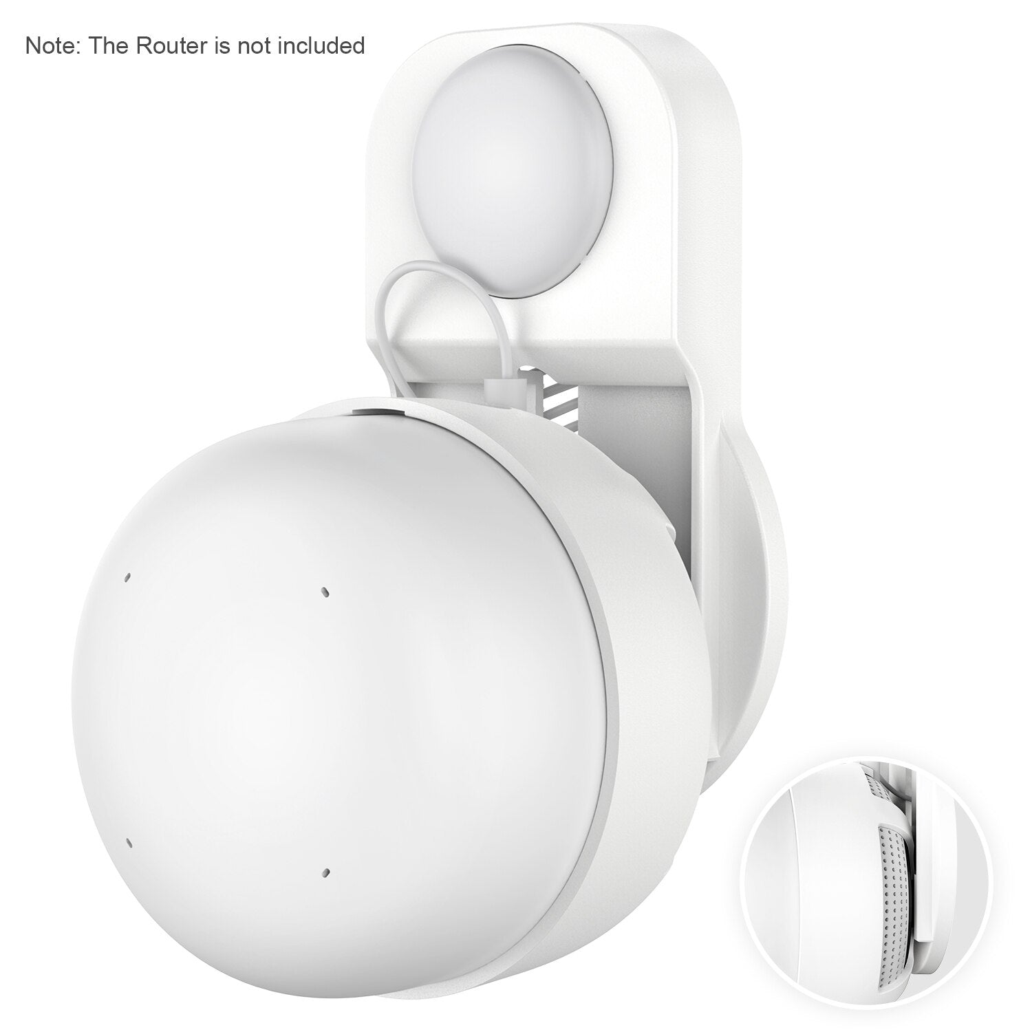 Outlet Wall Mount Holder for Google Nest WiFi Point Easy Installation and No Cord Clutter Holder Bracket No Screws, White
